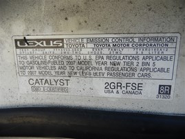 2007 Lexus IS350 White 3.5L AT #Z22763